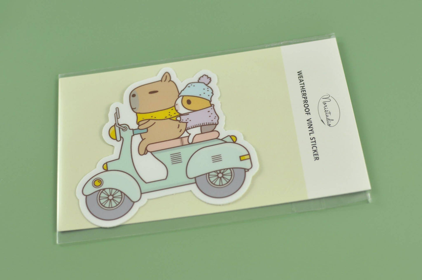 Bubu and Moonch Riding Scooter Vinyl Sticker