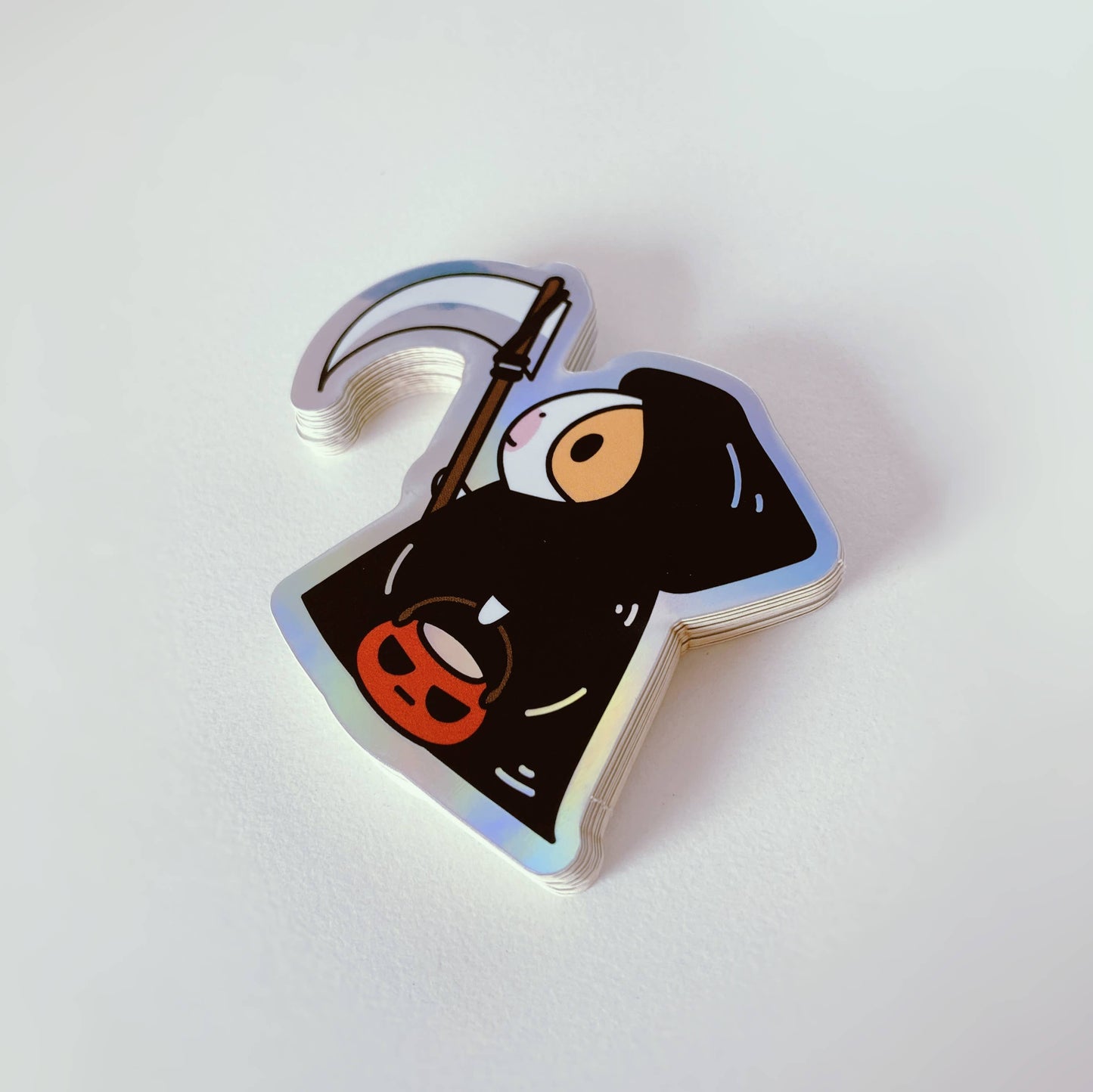 Bubu Halloween Grim Reaper Holographic Vinyl Sticker