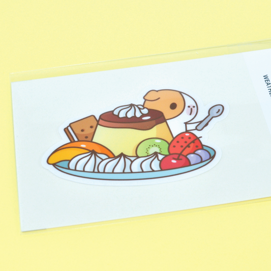 Guinea Pig and Japanese Pudding Vinyl Sticker