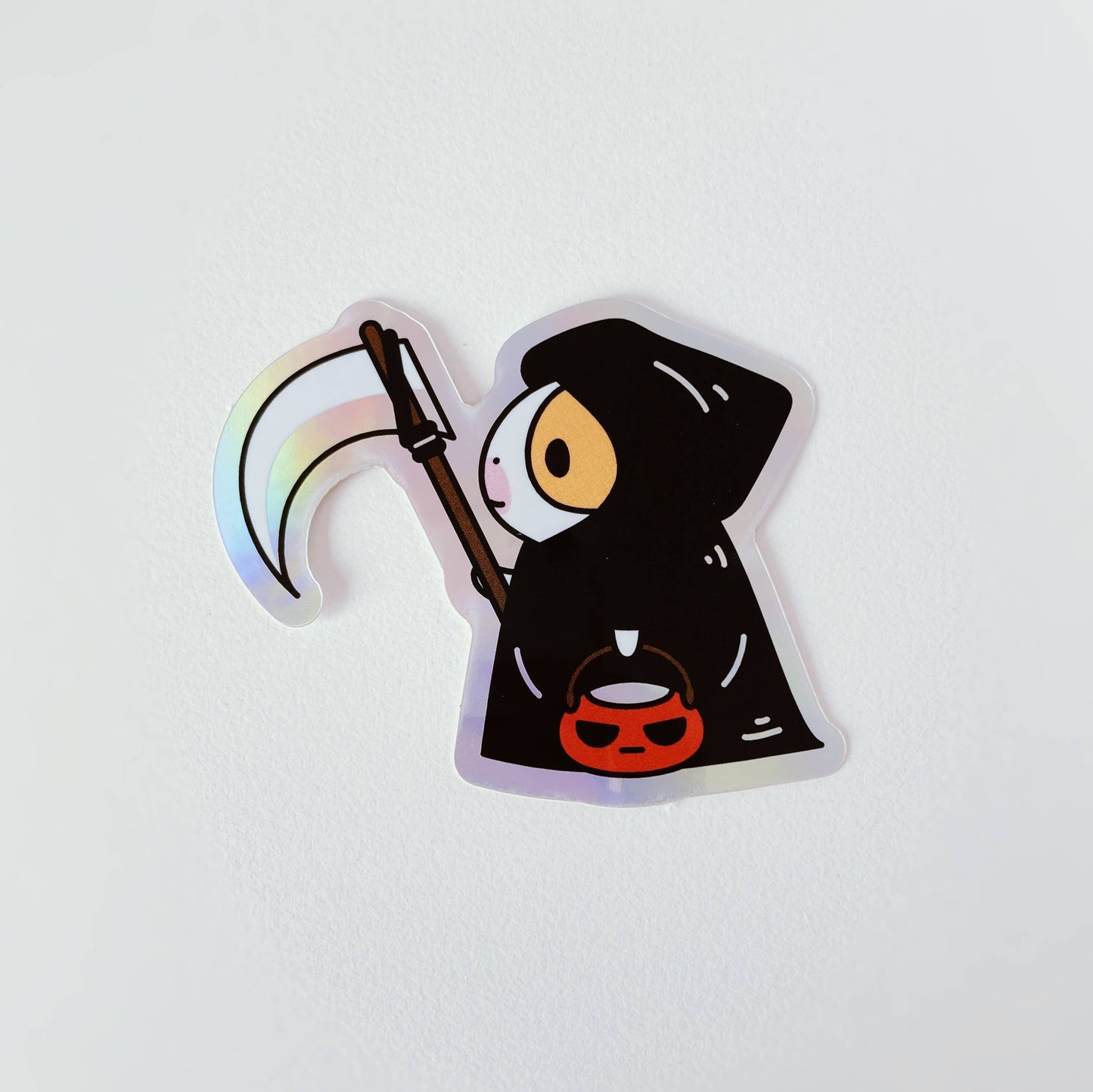 Bubu Halloween Grim Reaper Holographic Vinyl Sticker